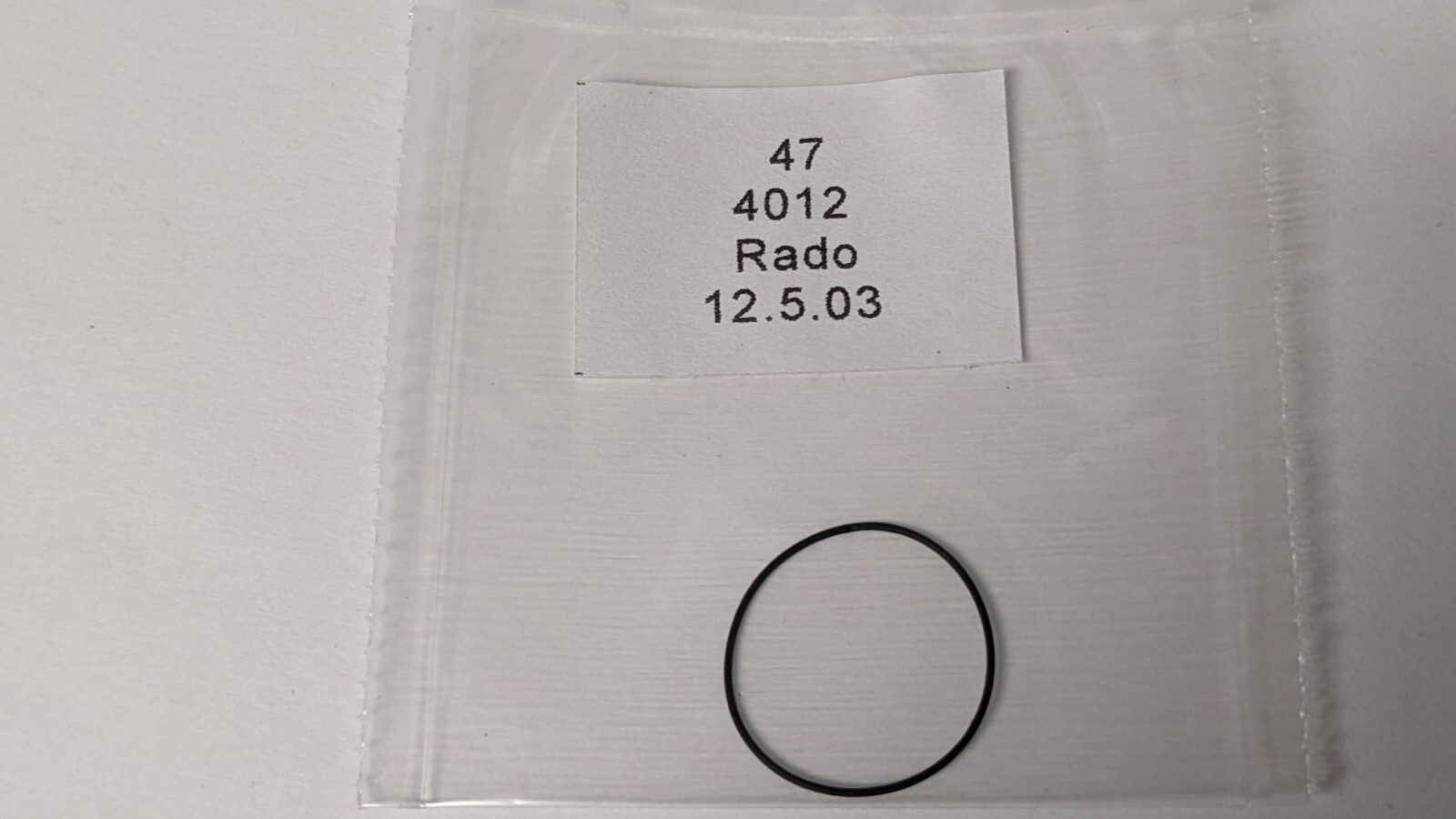 Rado Case back gasket 47 4012 new/approx 16mm diameter