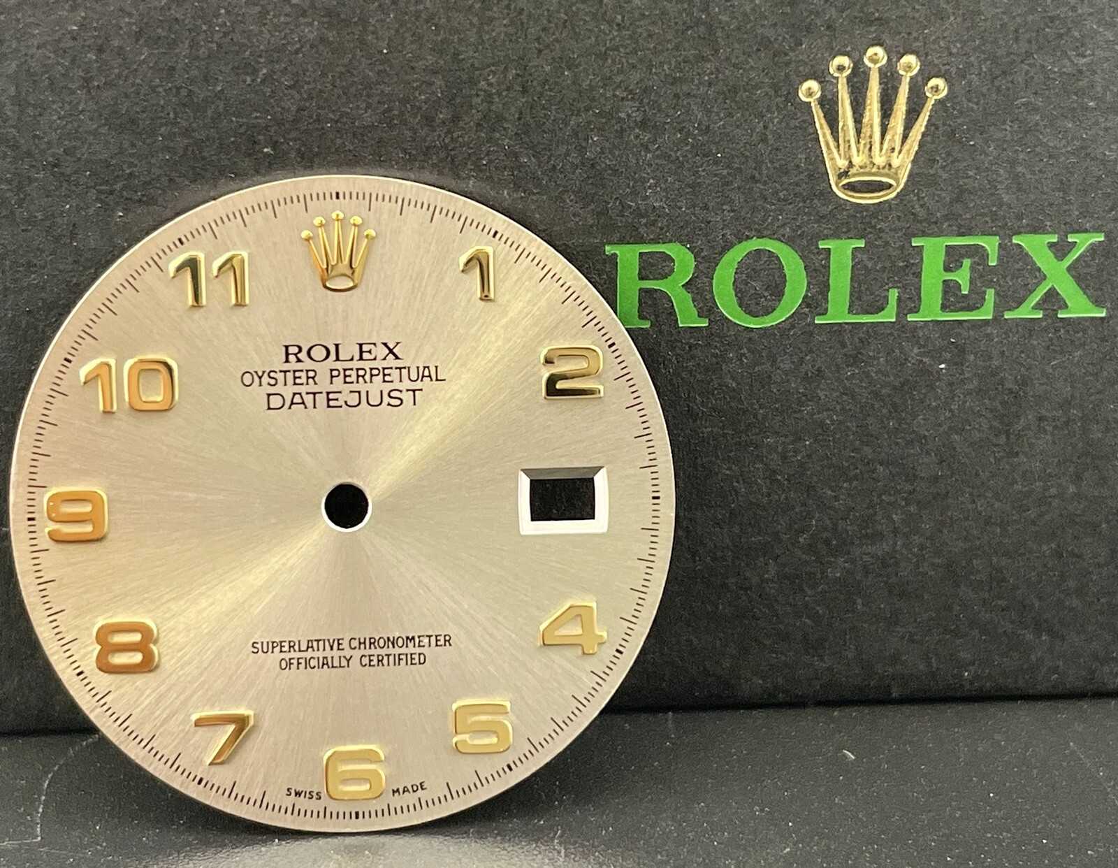 Rolex Men’s Datejust 36mm Grey Dial Gold Arabic Oyster Jubilee 16233 116233