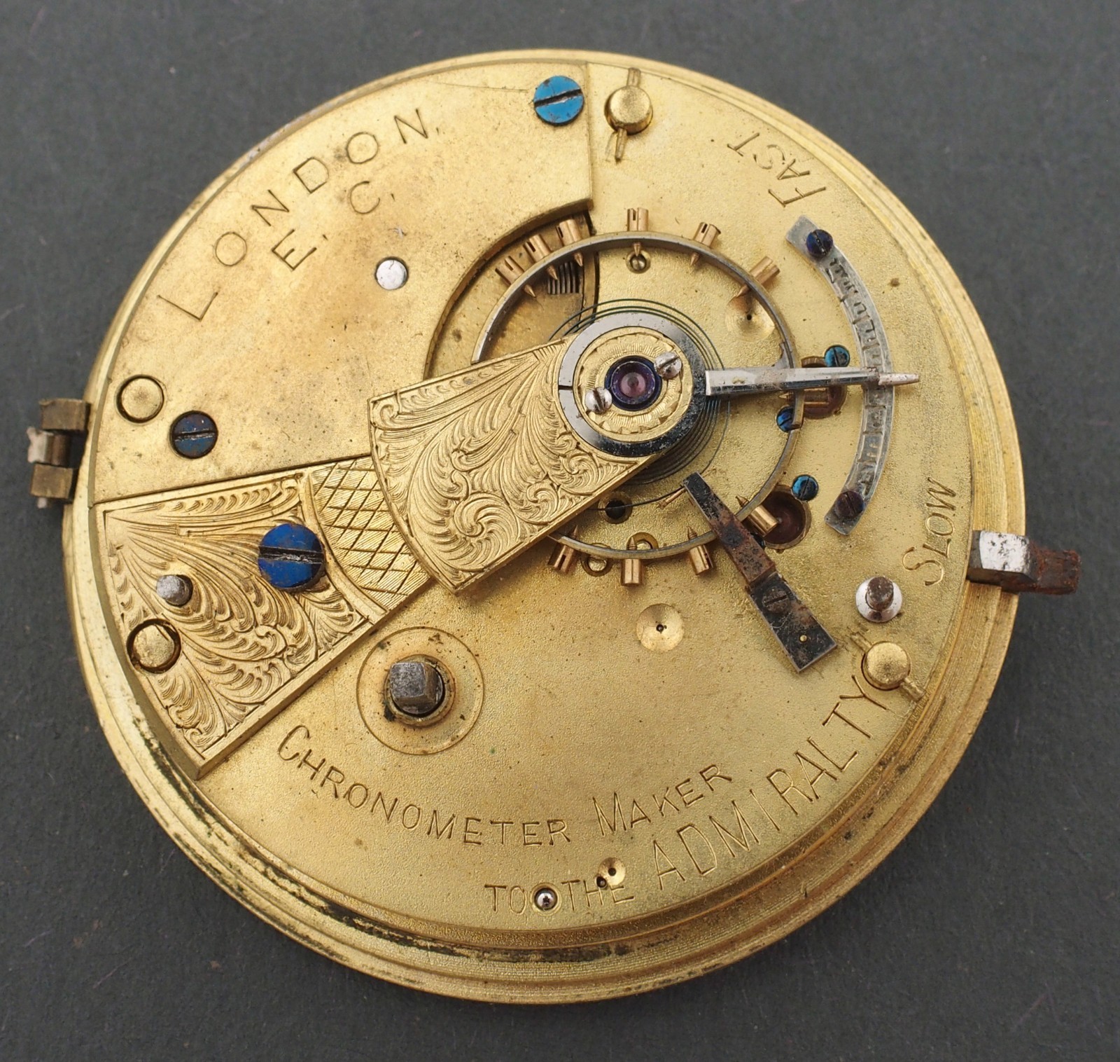 PARTIAL John Forrest Fusee London Chronometer Maker for Parts or Repairs #F382