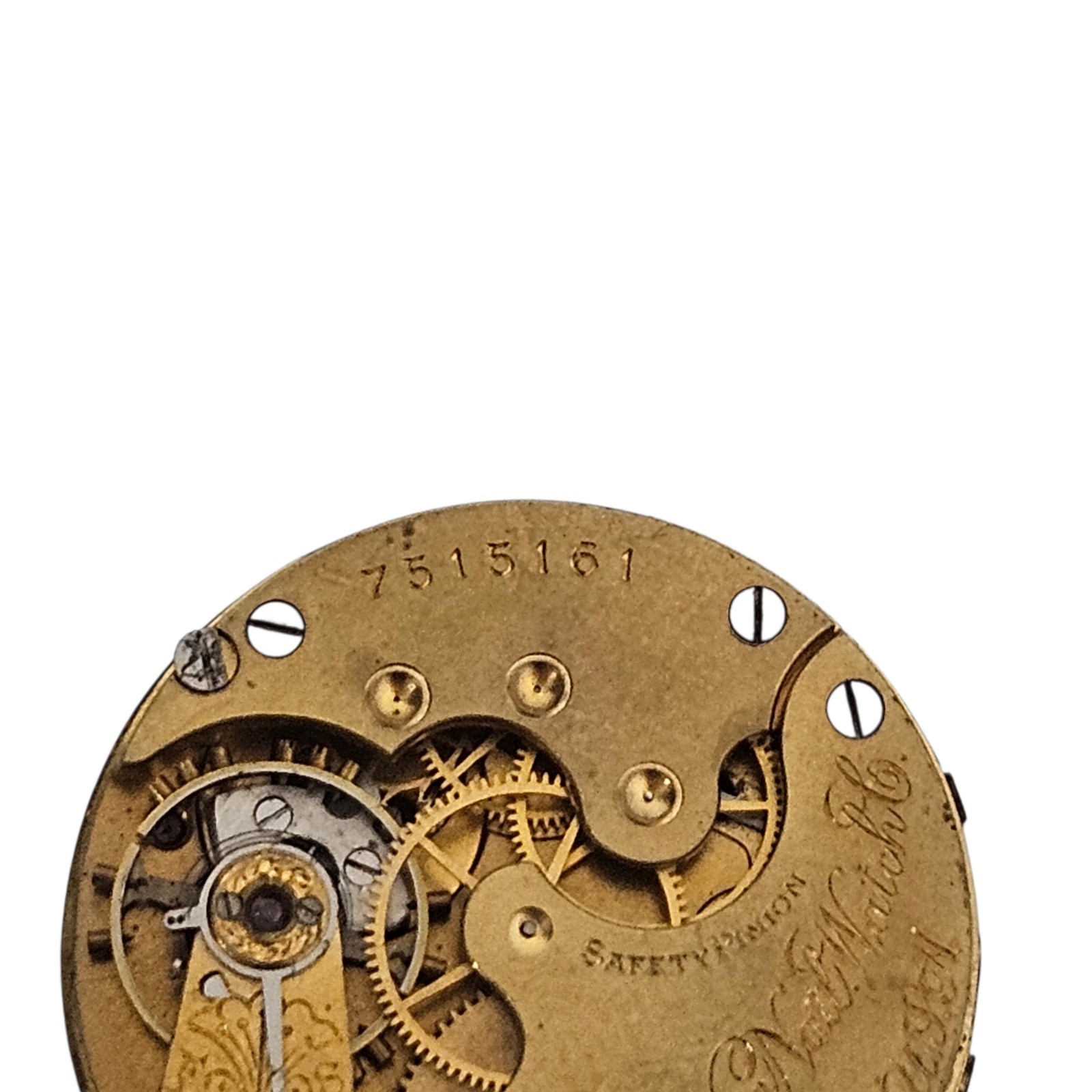 Antique 1899 Elgin Size 0s 7 Jewels Model 1 Pocket Watch Movement Grade 109