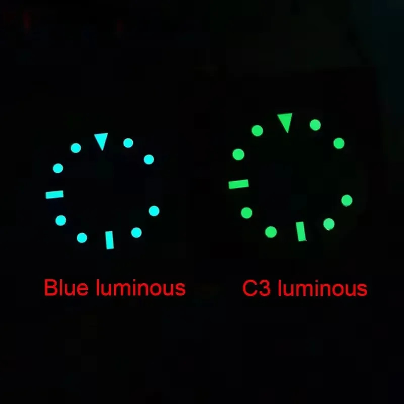 DS For 2824 Movement 28.5mm Matte Black Dial Ym Index Blue/C3 Lume Custom Logo