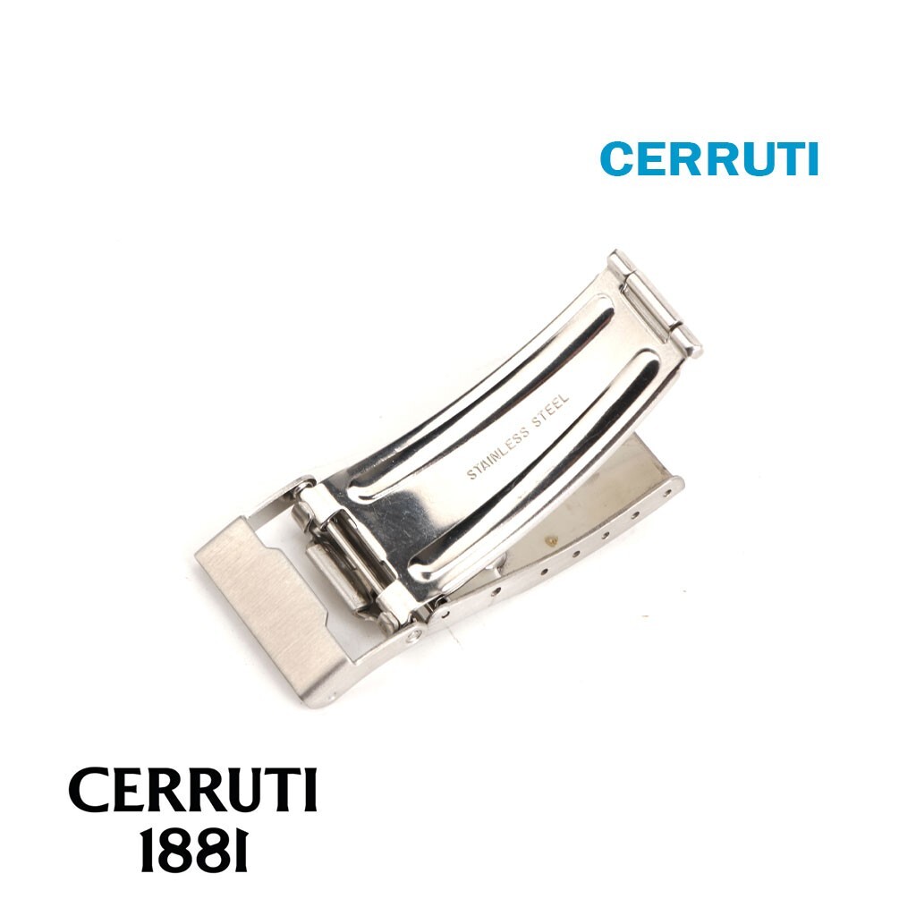CERRUTI 1881 9.42 mm SWISS🇨🇭 Made Watch Buckle Silver tone, Metal Band