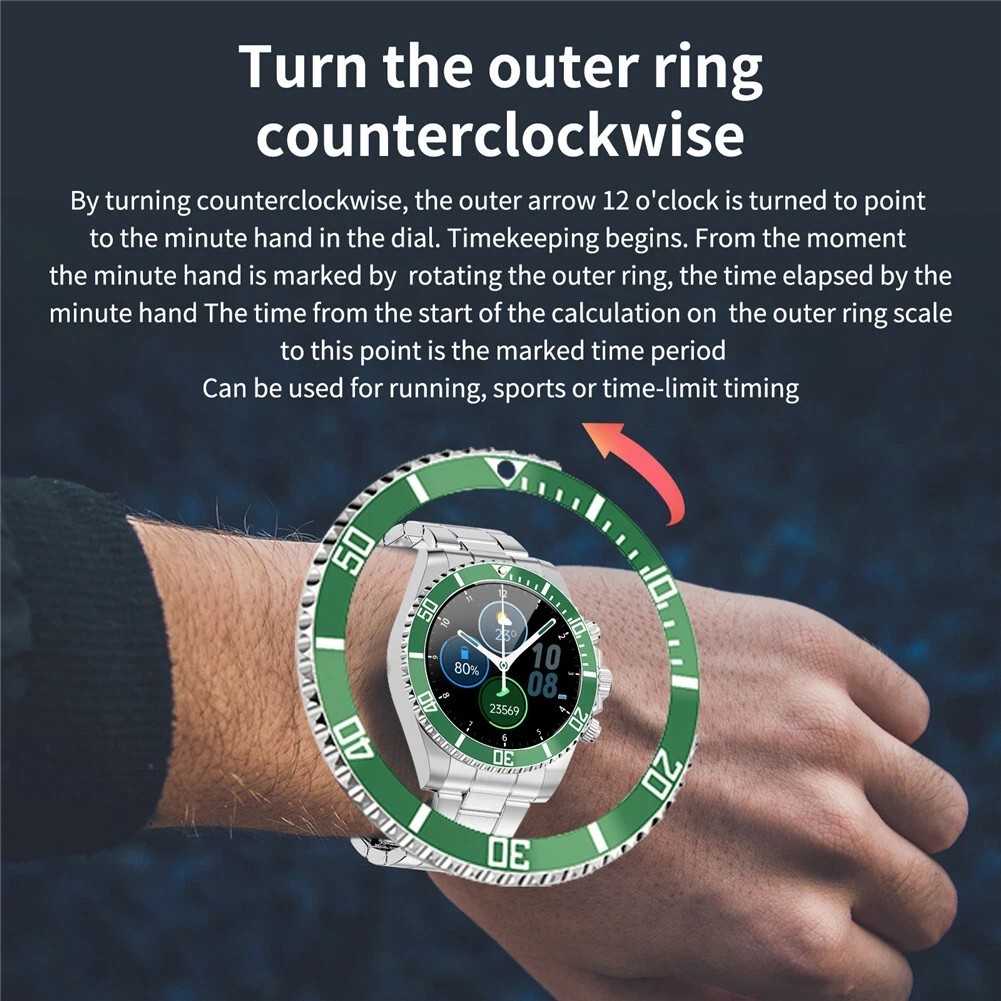 Smartwatch Men’s Watches Stainless Steel Fashion Luxury Watch Health Monitoring