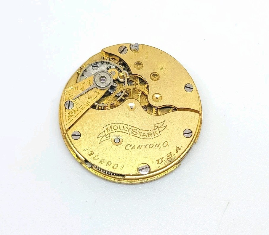 1899 Hampden Model 3 Grade Molly Stark 7J 3/0s Pocket Watch Movement For Repair