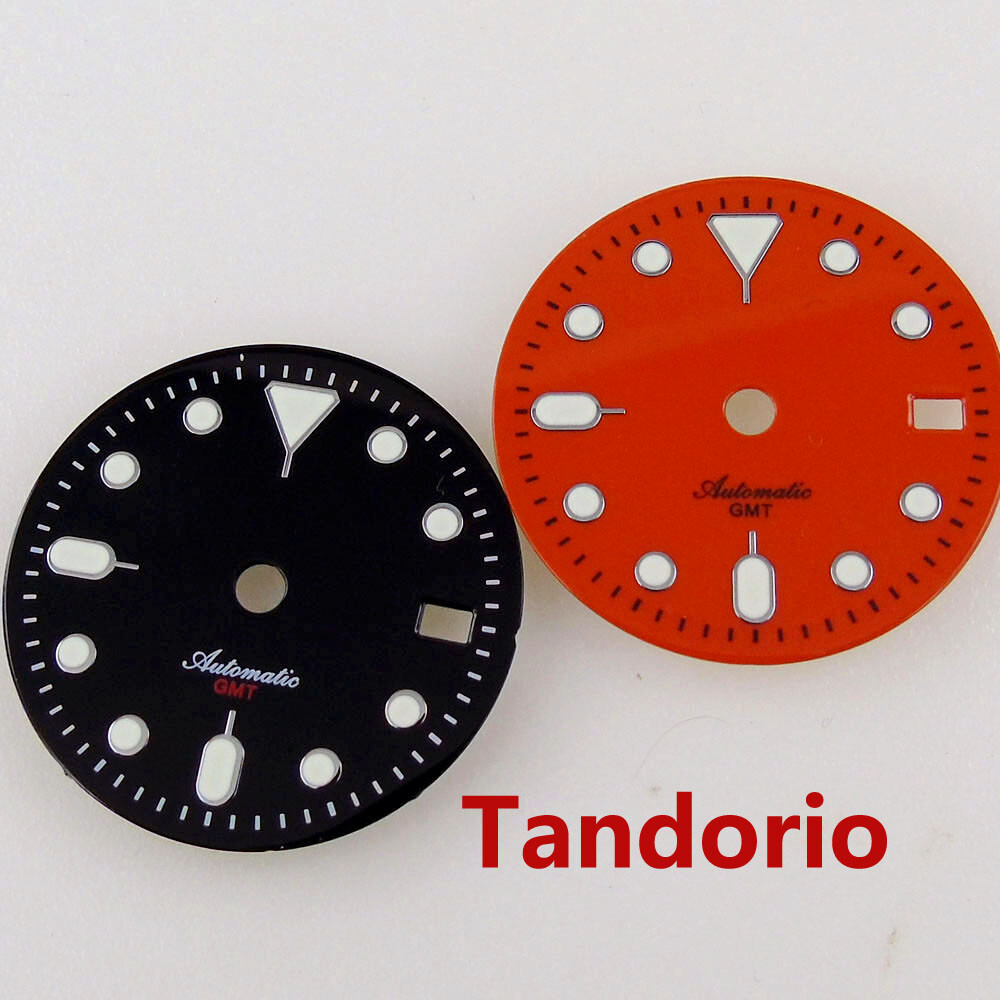 29mm Sterile Watch Dial Face Fit NH34A NH34 GMT Automatic Movement Date Luminous