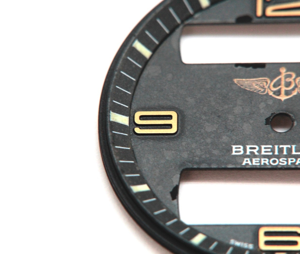 GENUINE BREITLING AEROSPACE Watch Dial Charcoal Black 32.5mm Diameter Ref. B164