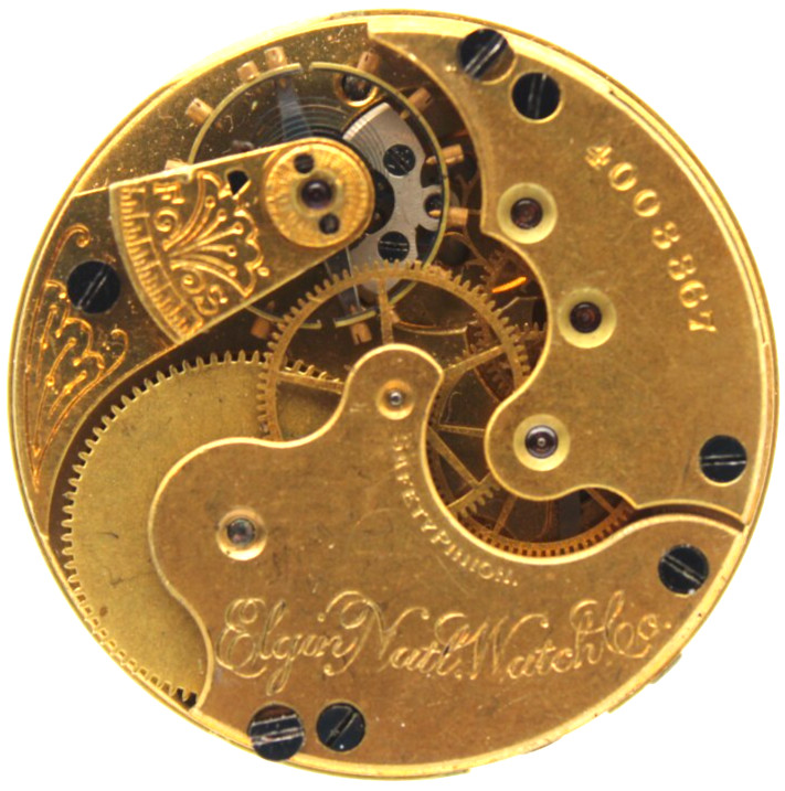 1891 ELGIN POCKET WATCH MOVEMENT 4003367 GRADE 113 0s 11j (QE)