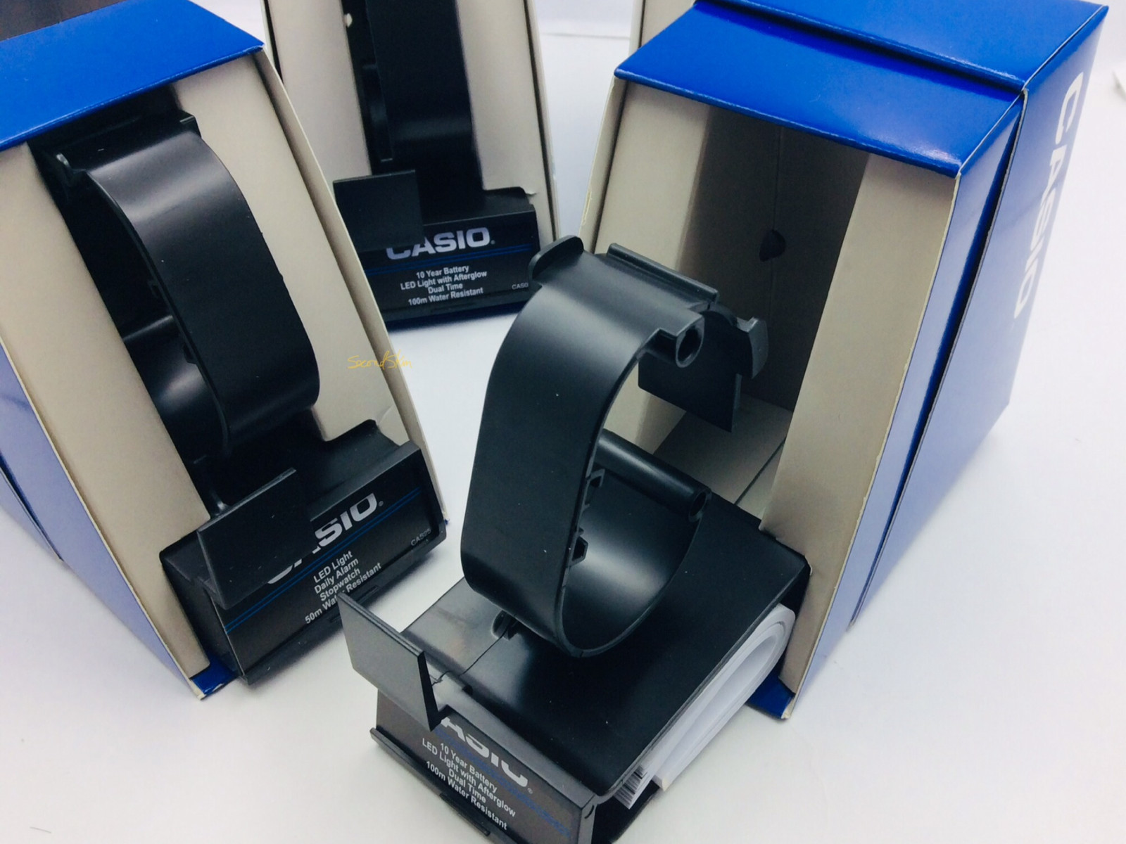 Lot 50 New Casio Display Watch Box-Blue Gift Box Watch Cradle Inst.Manul BOX