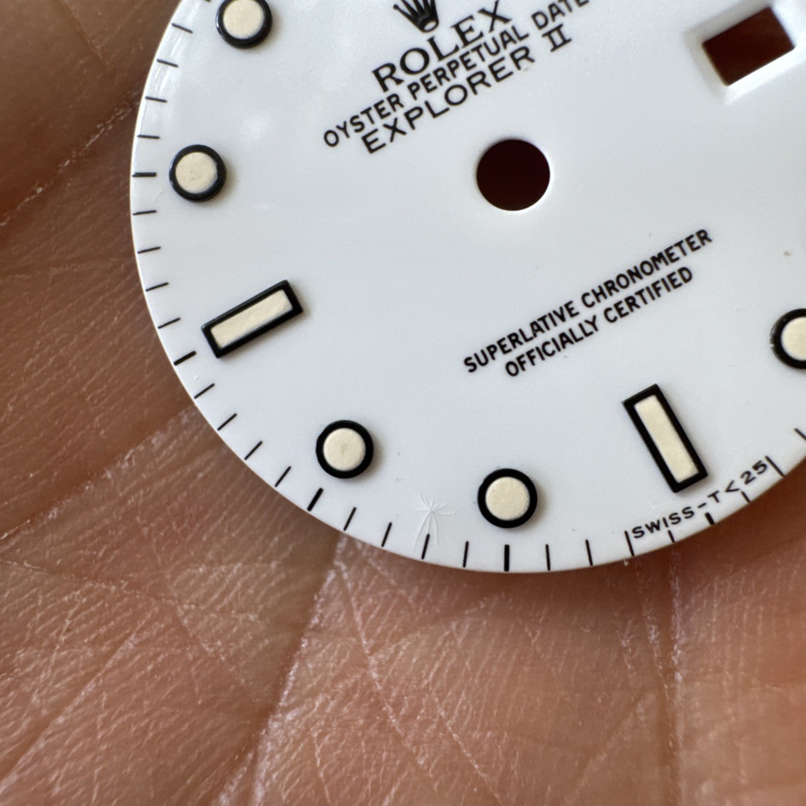 Rolex Explorer 16570 White Corn Chichi di mais circa 1995 Tritium Patina (102)