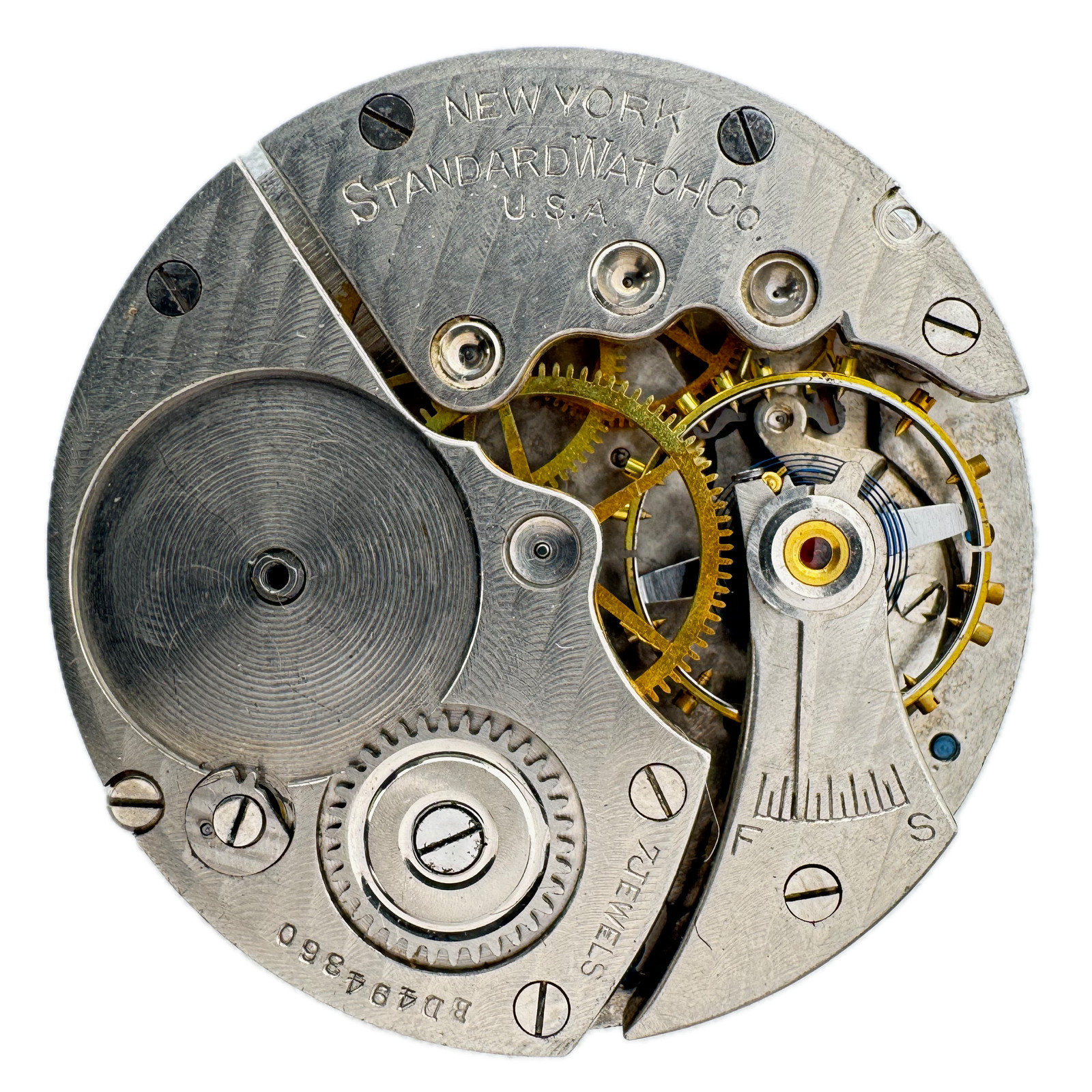 Antique 16s New York Standard BD Mechanical Pinstripe Pocket Watch Movement 95