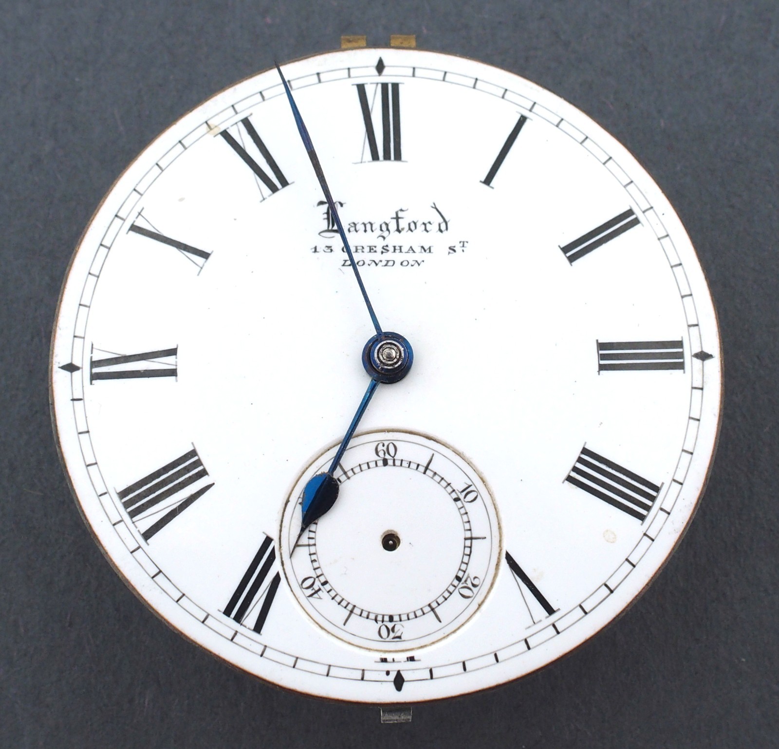 Langford 13 Gresham Street London Pocket Watch Movement for Parts Repairs #F242
