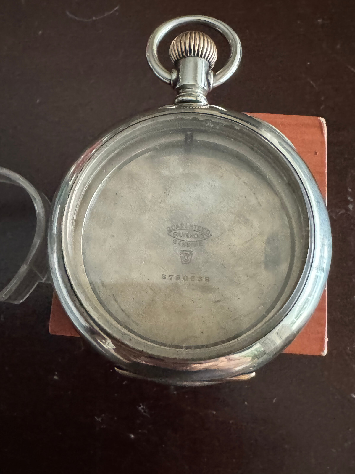 VINTAGE 18 SIZE CRESCENT CLAM SHELL POCKET WATCH CASE PENDANT & LEVER SET