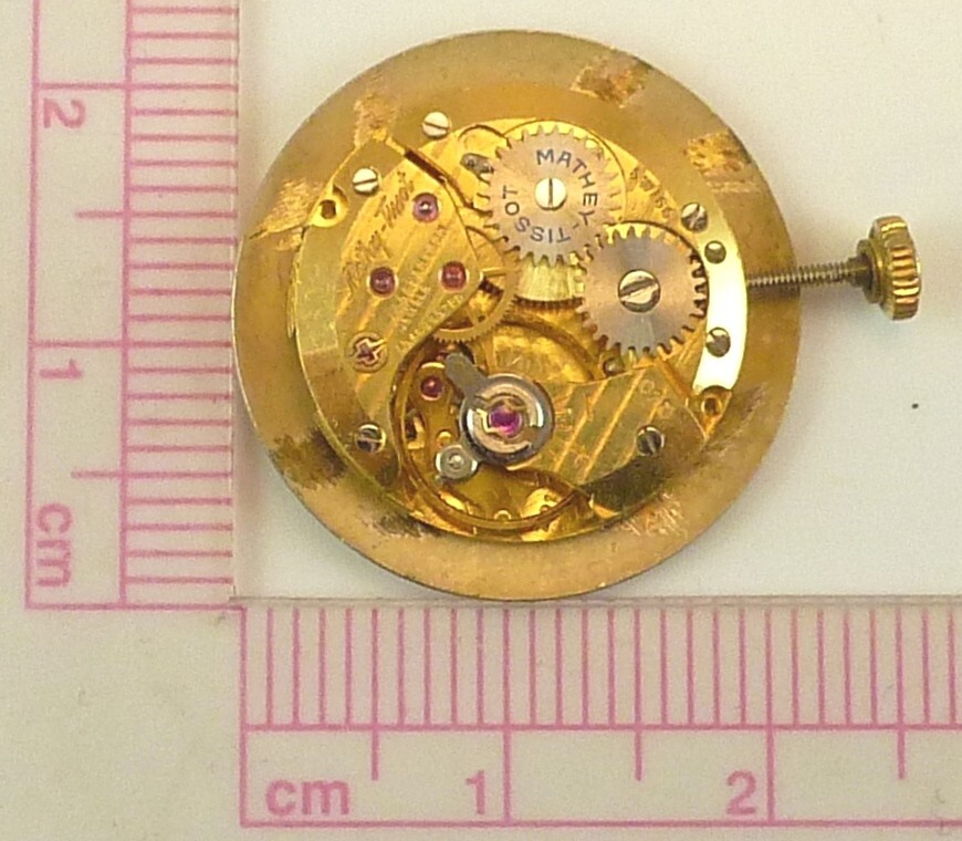 Mathey Tissot 17 Jewel 17mm Mechanical Wristwatch Movement – Parts / Repair
