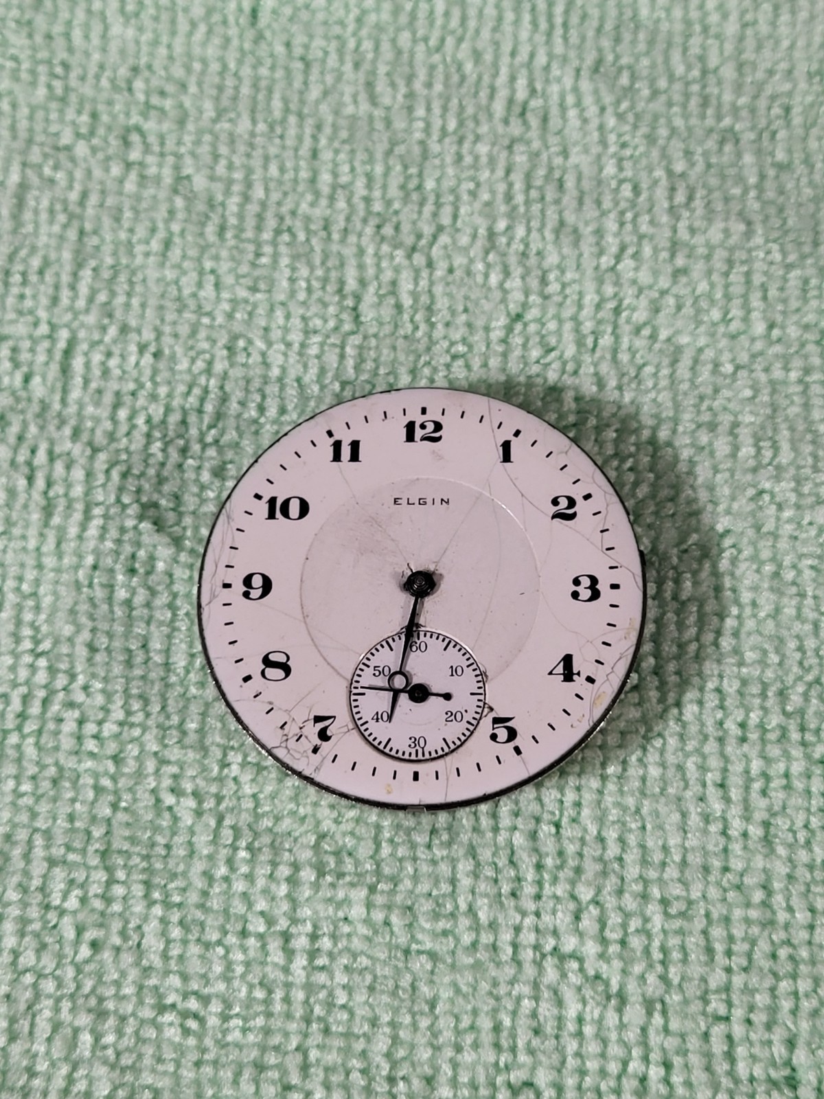 Vintage 1913 Elgin Pocket Watch Movement 12s 7J Grade 303 Spares Repair Steampun