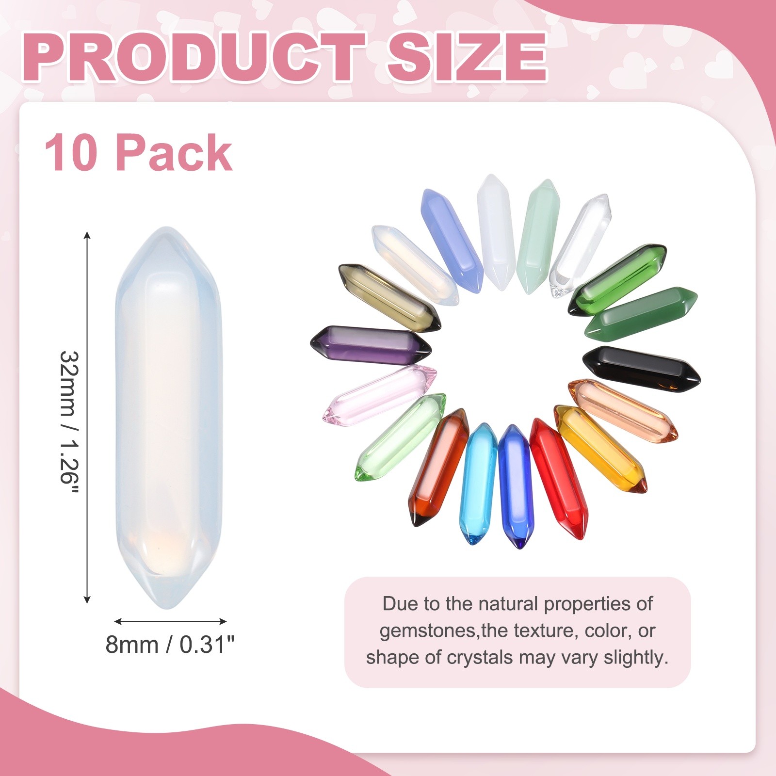 10 Pack Light Opal Quartz Crystals Polished Crystals Bulk