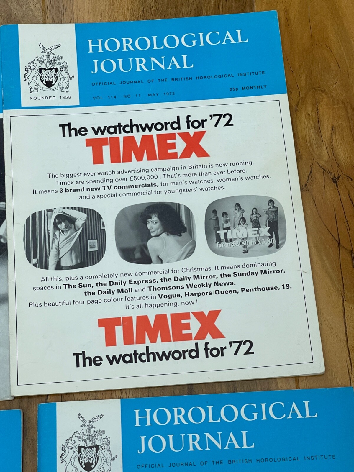 Job Lot Of 8 Vintage Horological Journals From 1972