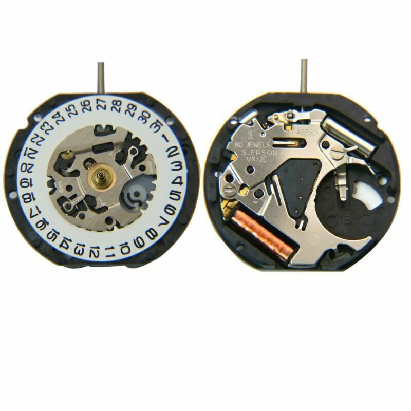 For Japan VX12E Quartz Watch Movement Date At 3’/6′ 3Pin Single Calendar Battery