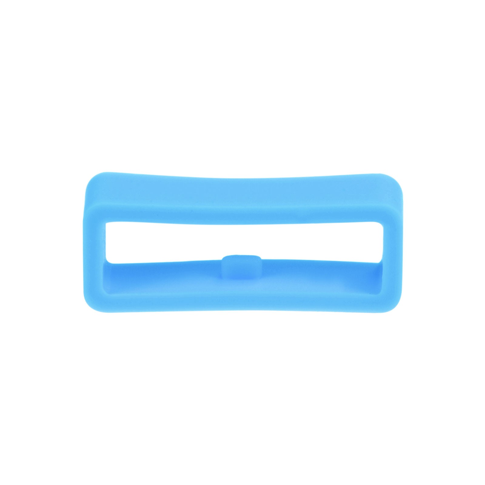 6pcs Watch Strap Loop Fastener Rings 20mm Rubber Watch Holder Keeper Light Blue
