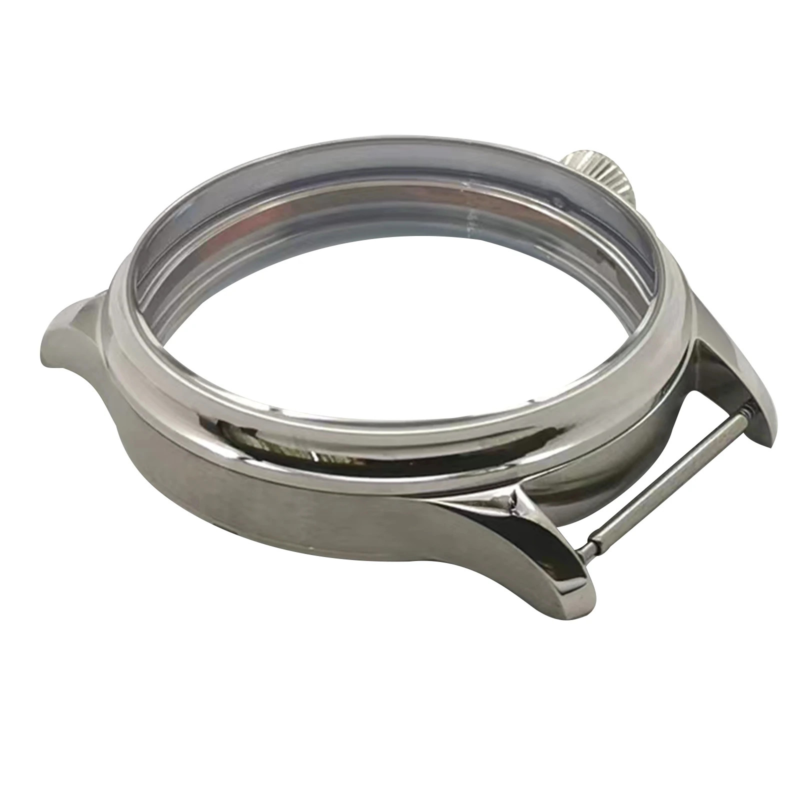 ETA6497 Watch Case 42mm Silver Stainless Steel Watch Case fit ETA6497 6498 Seagu