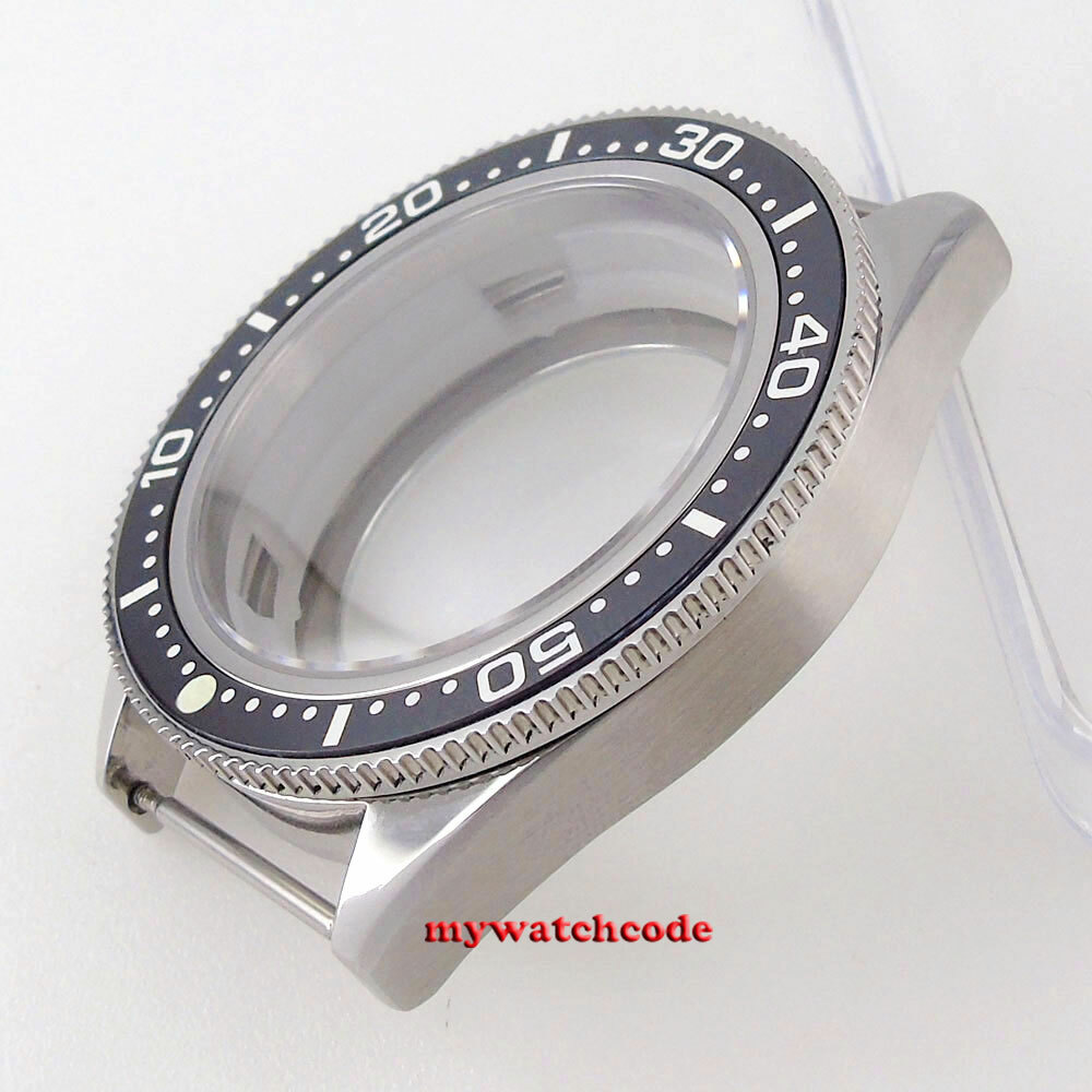 42mm Steel watch case sapphire glass ceramic bezel case fit NH35 NH36 ETA 2824