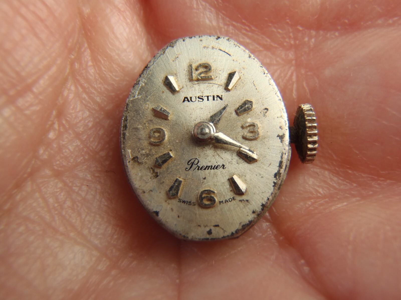 Austin Cal. 1677 Swiss Made 17 Jewels Wristwatch Movement Running