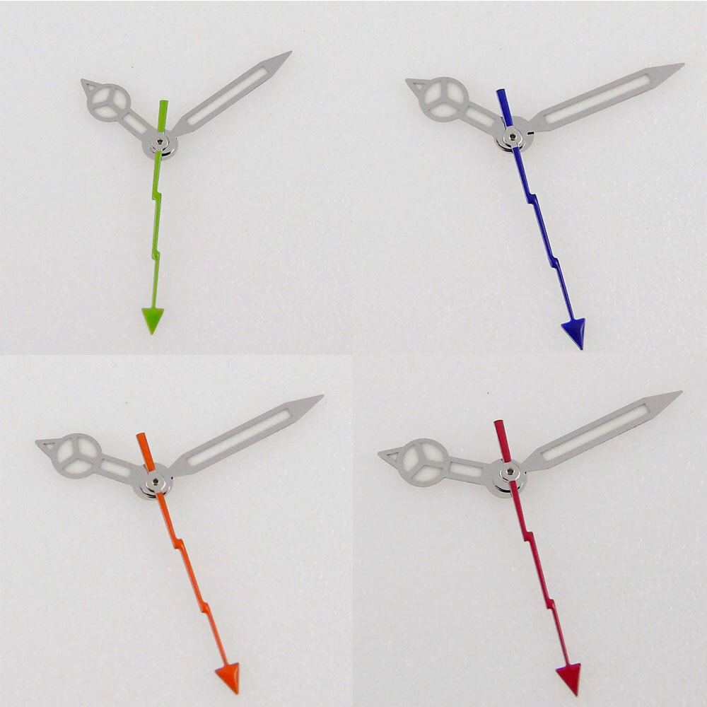 Silver Watch Hands For NH35 ETA2824 Miyota8215 821A DG2813 Red/Orange/Green/Blue