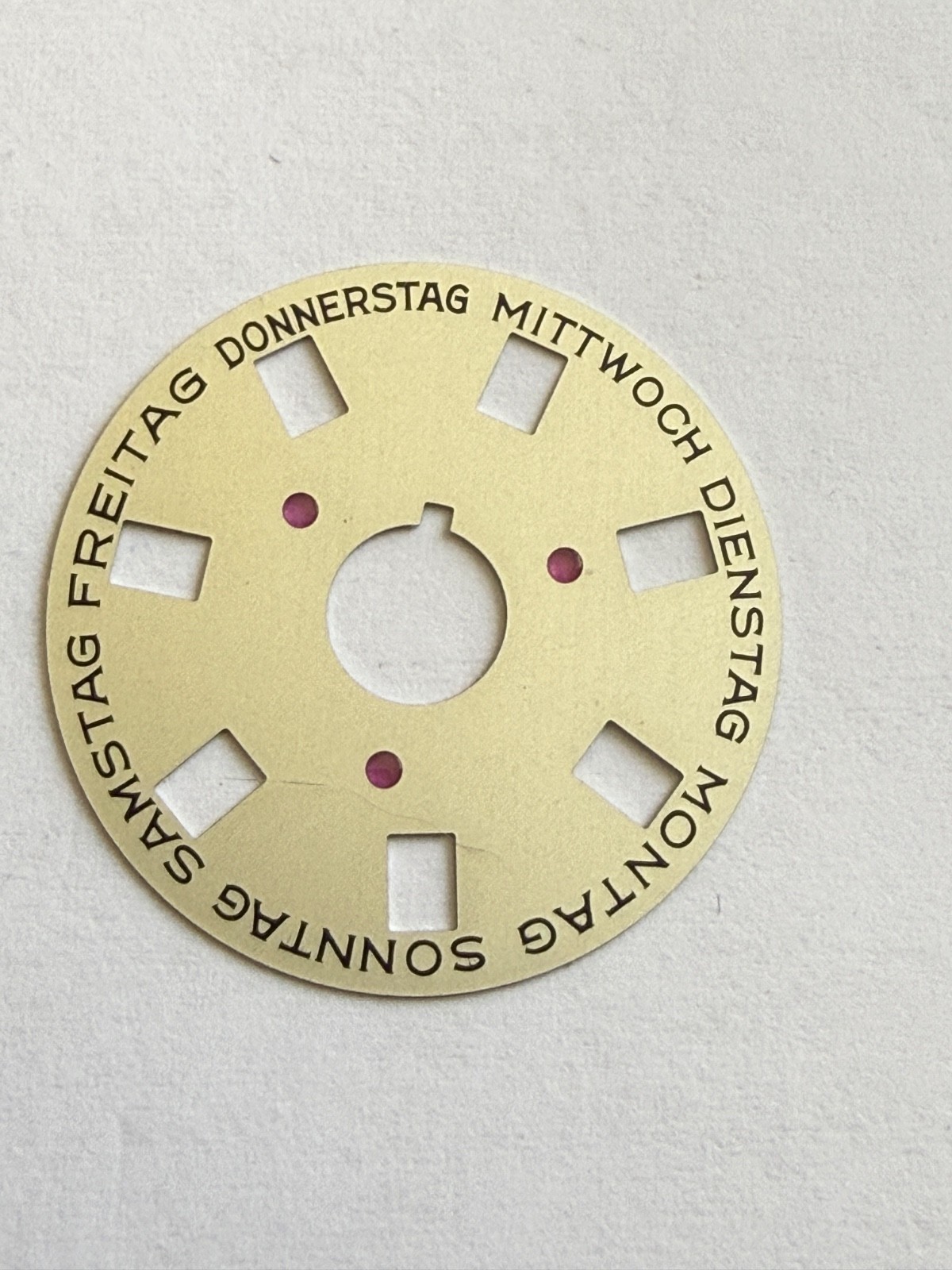 Rolex 1555-1556 Deutsch Indicator Disc Date DAY-DATE Champagne 1803 1802 1807