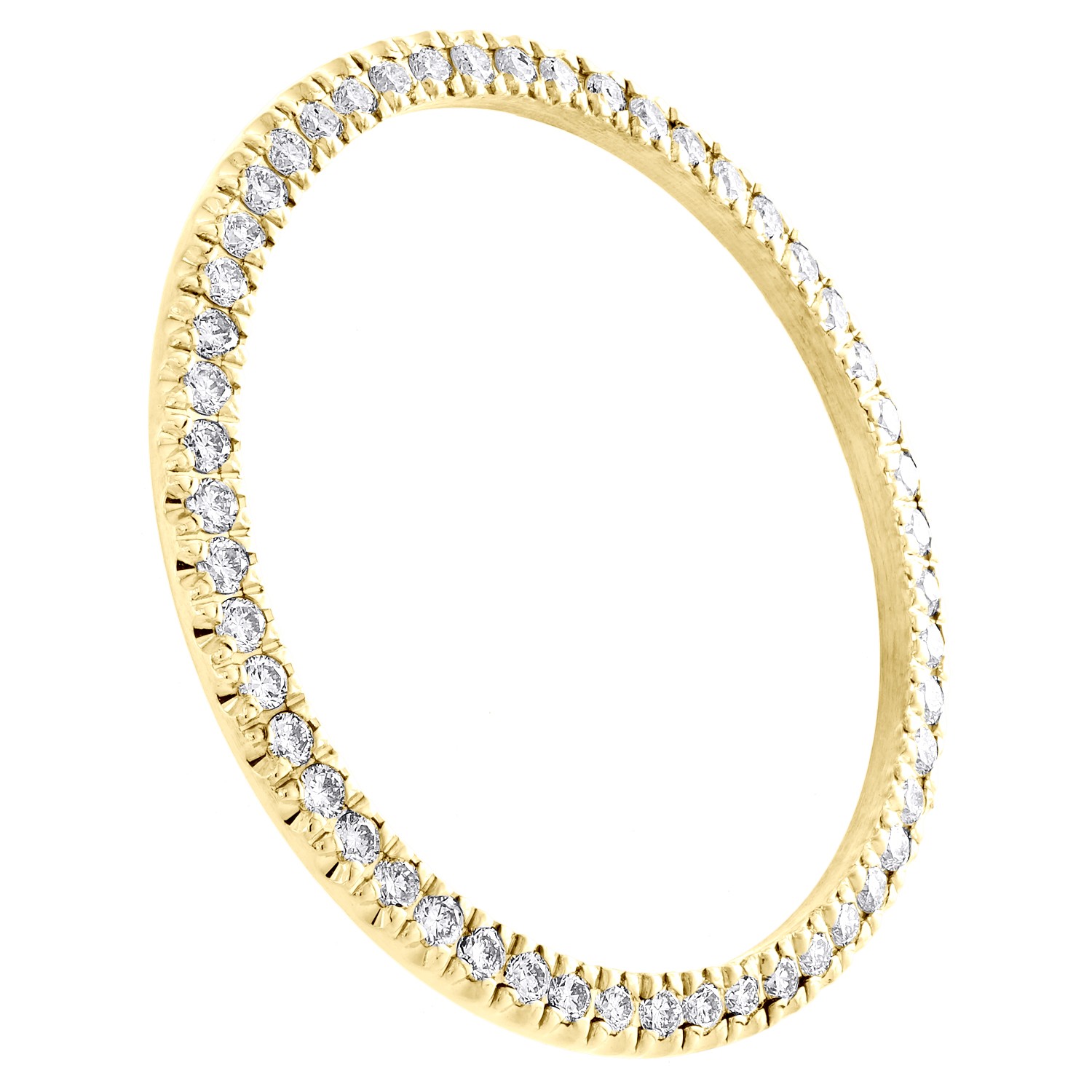 10K Yellow Gold Custom U-Cut Diamond Bezel For Rolex Day-Date 36mm Watch 1.30 CT