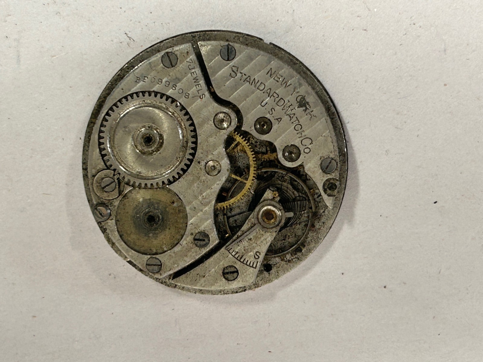 Lot of Vintage New York Standard Co. Pocket Watch Movements for Parts Only (S5)