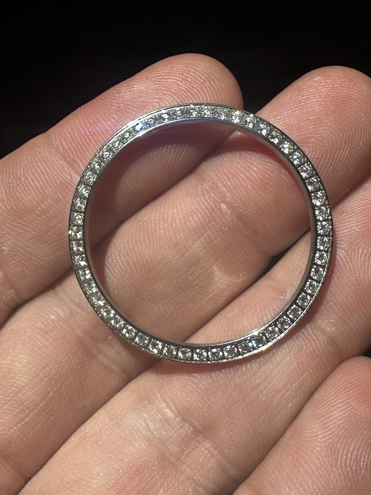 Mens Steel Diamond Bezel For Rolex 36MM 1.10 Cts LAB GROWN Diamonds