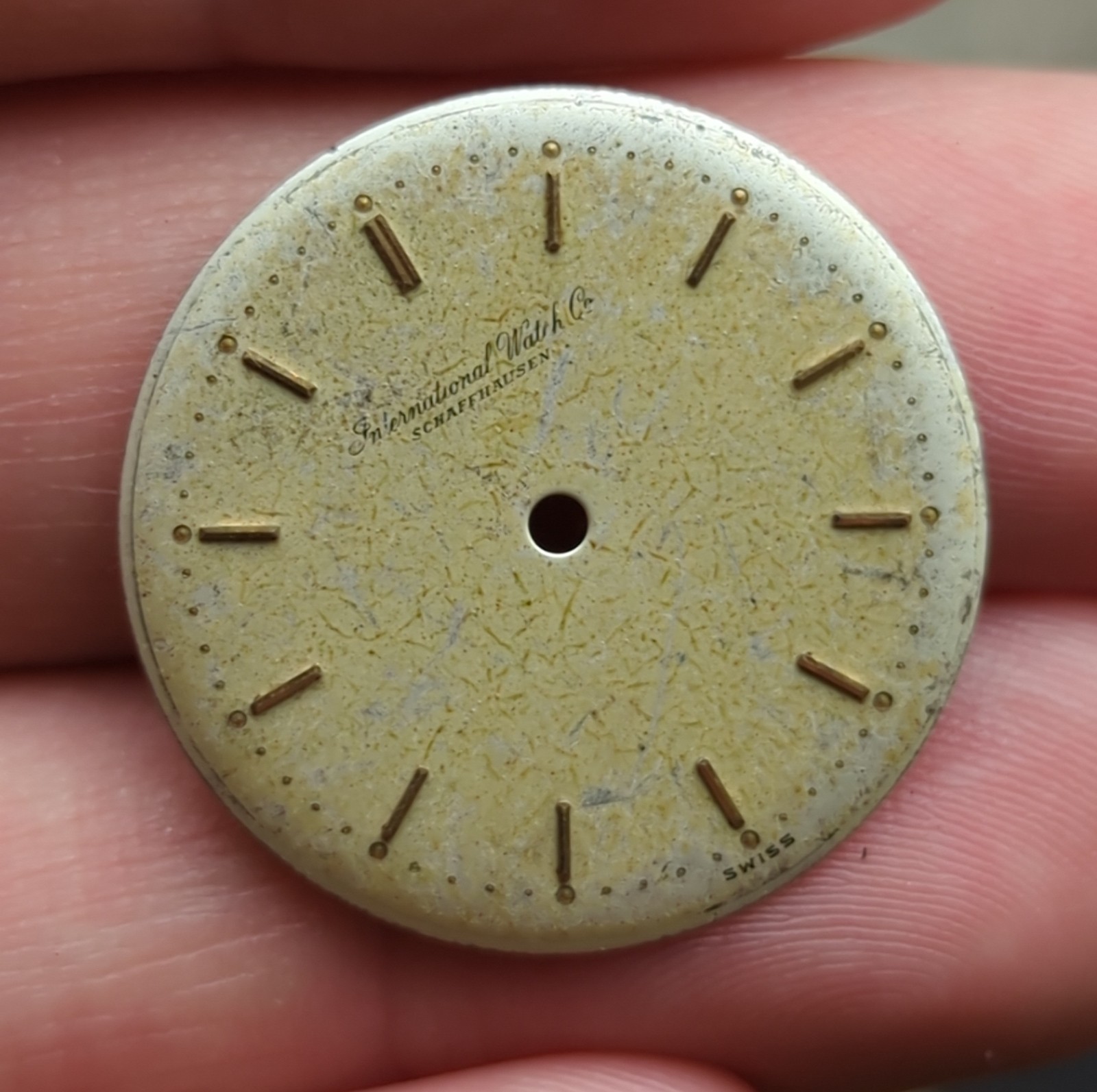 IWC International Watch Co Original Used Watch Dial Part 28mm (BL16)