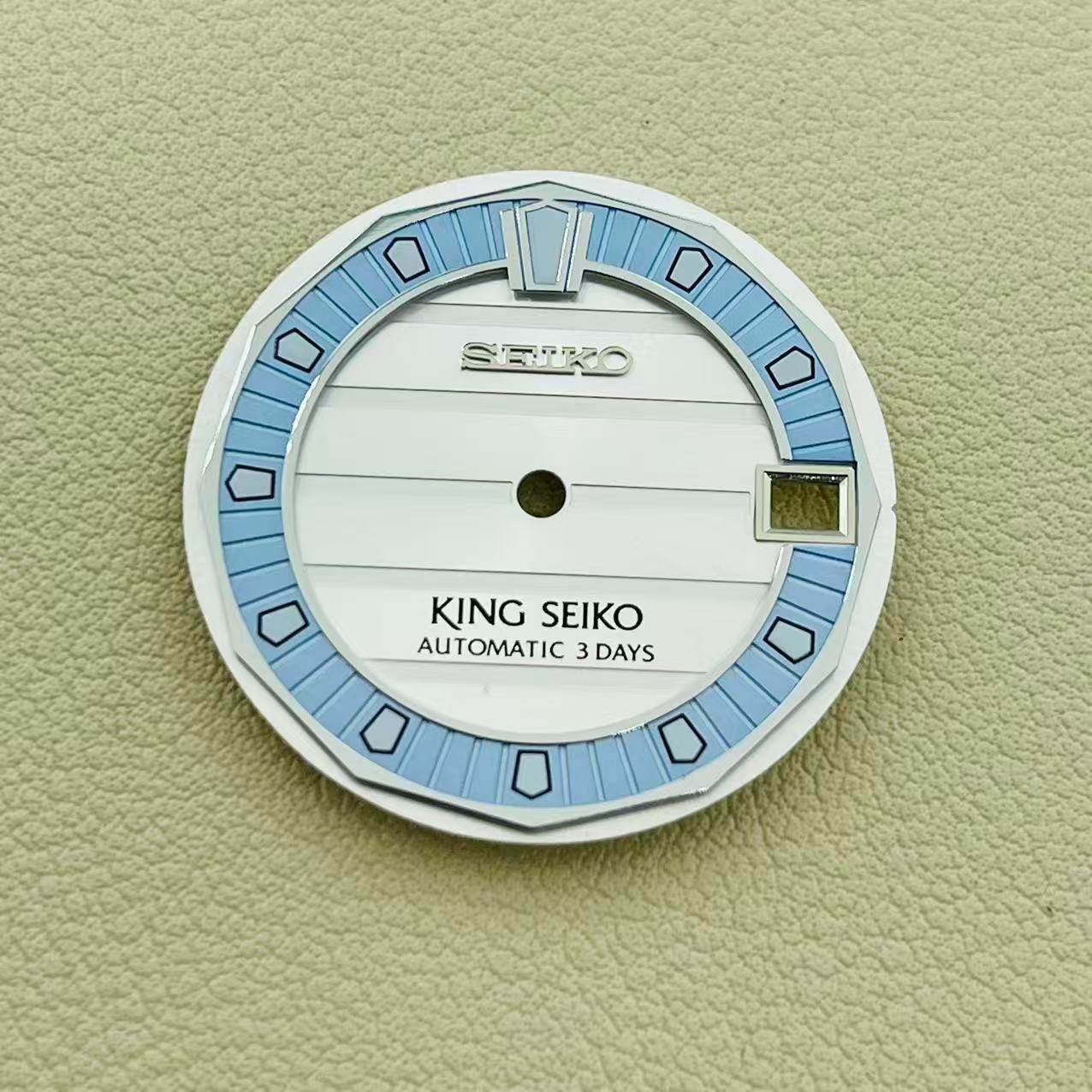 For Seiko 28.5mm Watch Dial Green Luminous Fit NH35 NH36 Movement Watches Parts