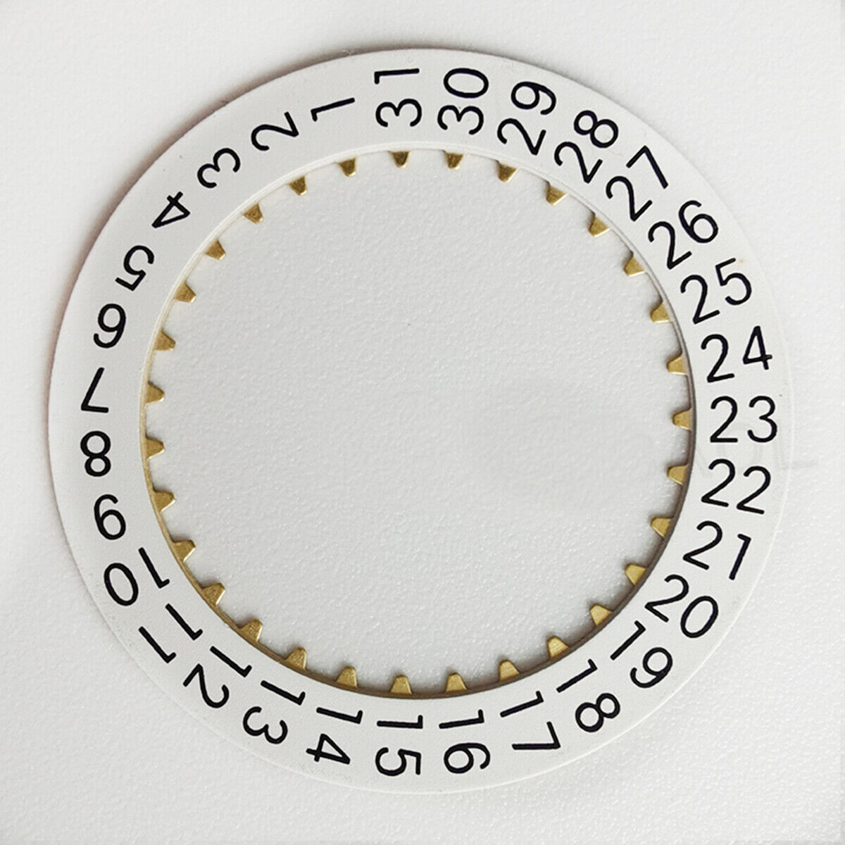 Generic White Date Wheel Disk for China Made ETA 7750 Movement Date at 3 O’clock