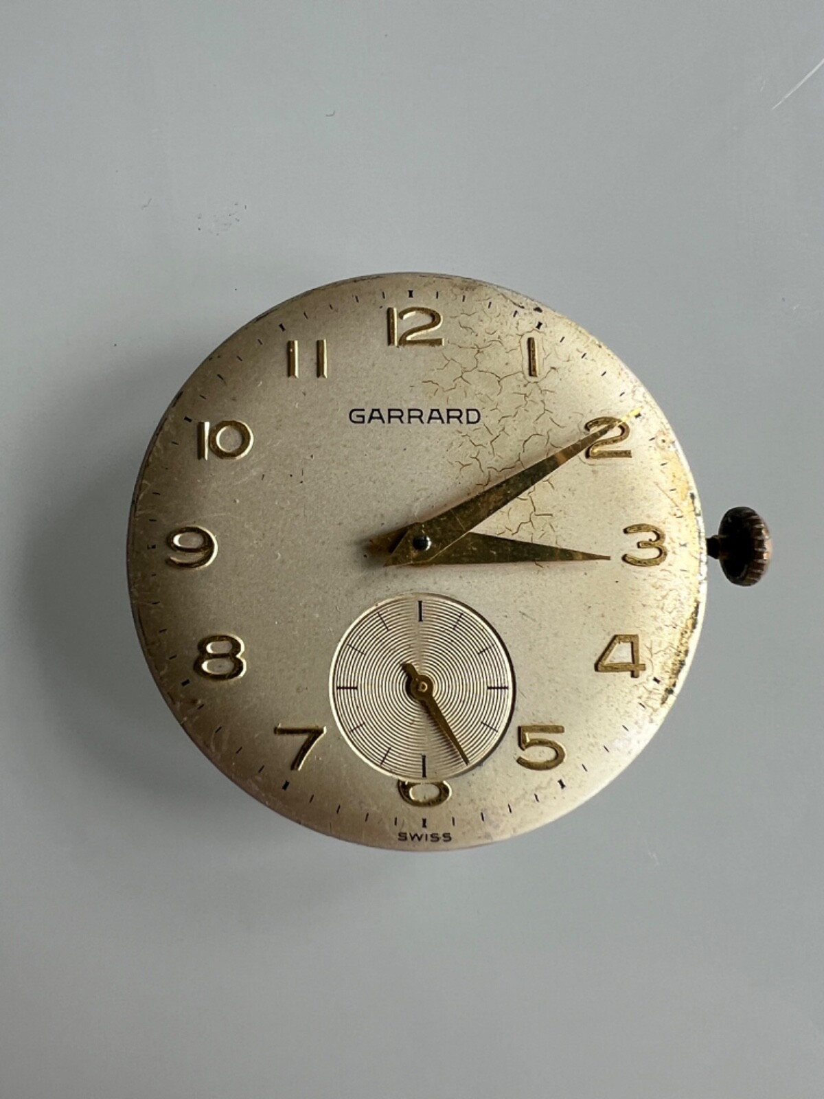 GARRARD cal. 391 Mechanical Hand Wind 17 Jewels Watch Movement Working