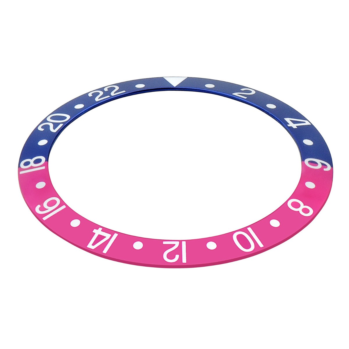 37.70×30.70mm Blue Red Fuchsia Aluminum Replacement Bezel Insert Diver Watch
