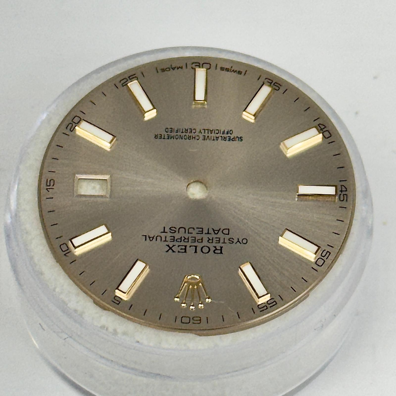 ROLEX ORIGINAL DIAL DATE-JUST SUNDUST ROSE-PINK GOLD CROWN FOR MODEL# 126300