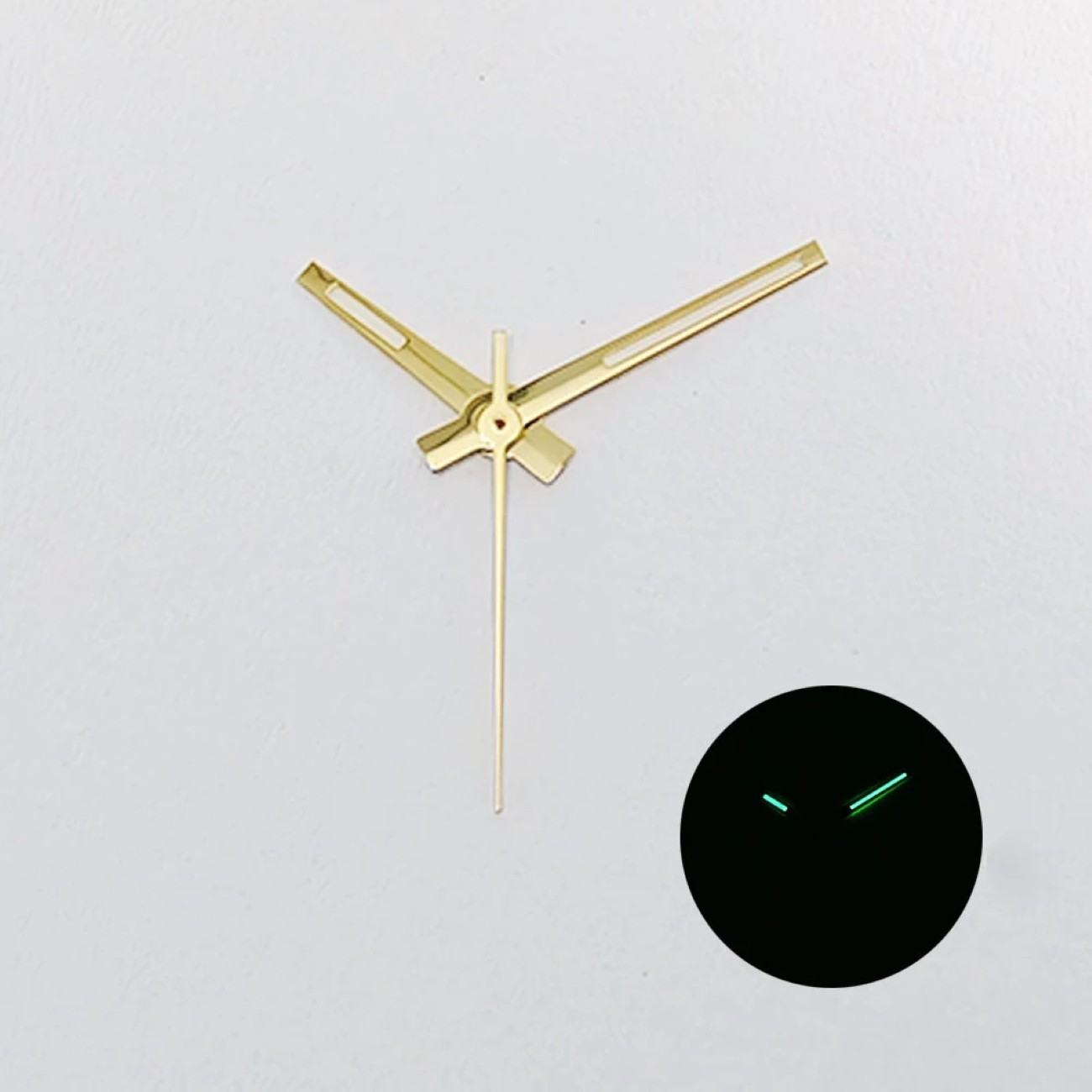Green Luminous Watch Hands Needles Polished Silver Rose Gold For NH35 NH36 4R 7S