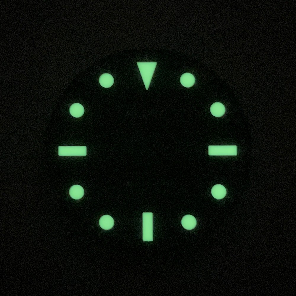 High Quality 28.5mm Black SUB Watch Dial No Date for NH38A NH35A with C3 Lume