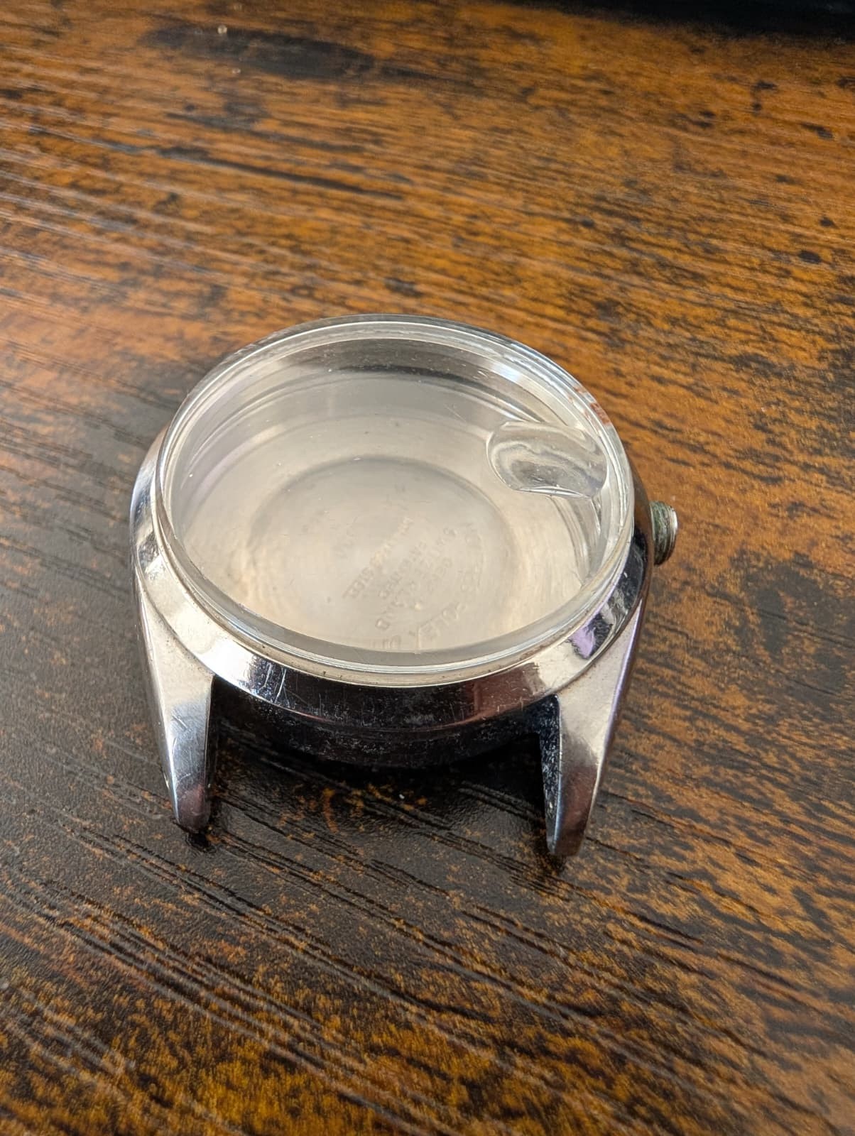 ROLEX STAINLESS STEEL1500 WATCH CASE FOR PARTS OR REPAIRS SERIAL 912XXX