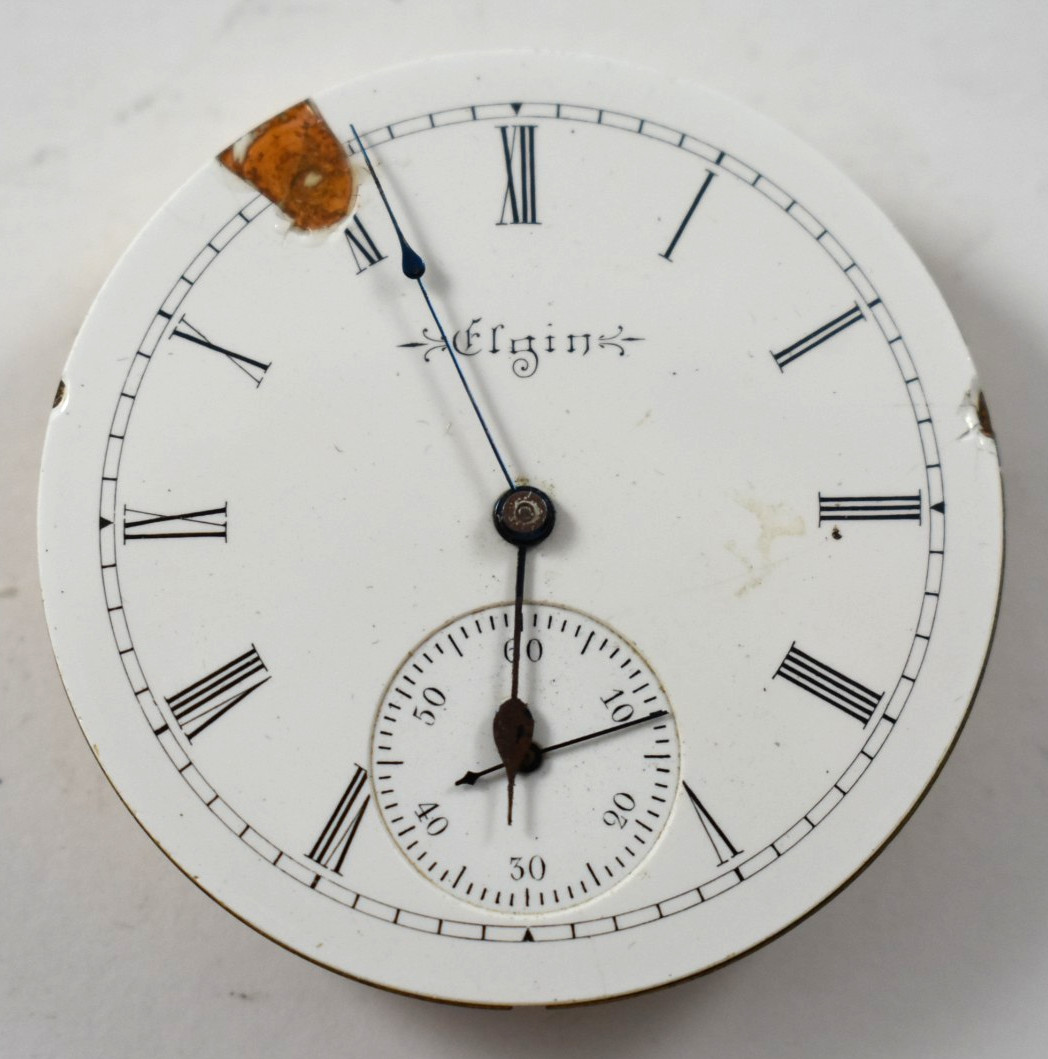 Vintage Elgin Grade 186 16s 15J OF Pocket Watch Movement lot.ra