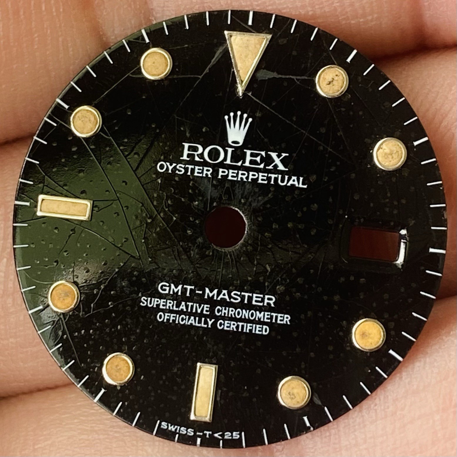 Rolex Rare Spider Transition Dial ” No Date ” For Gmt Master Model Ref 16750