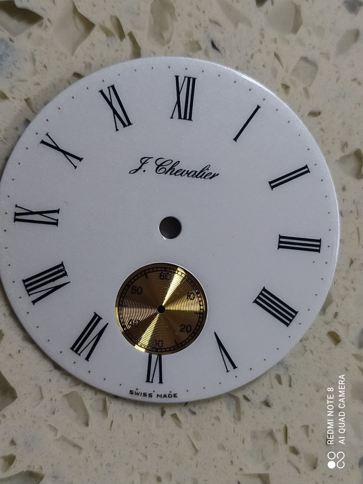 ETA 7001 WHITE DIAL SWISS 28MM for parts NOS