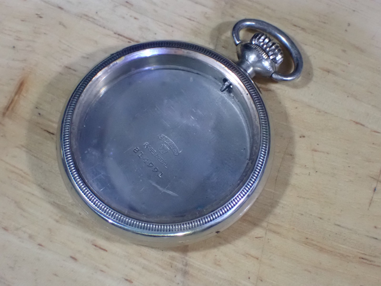 Vintage Crescent Swing Out Pocket Watch Case Silverode good used 16s 814999