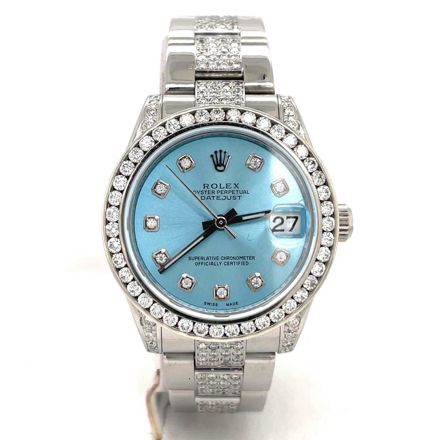 Rolex Lady Datejust Automatic 31 mm Custom Diamond Bracelet, Dial & Lugs 178240