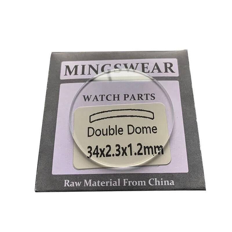 1.2mm Double Dome Round Mineral Watch Crystal 18mm-45mm Watch Glass Replacement