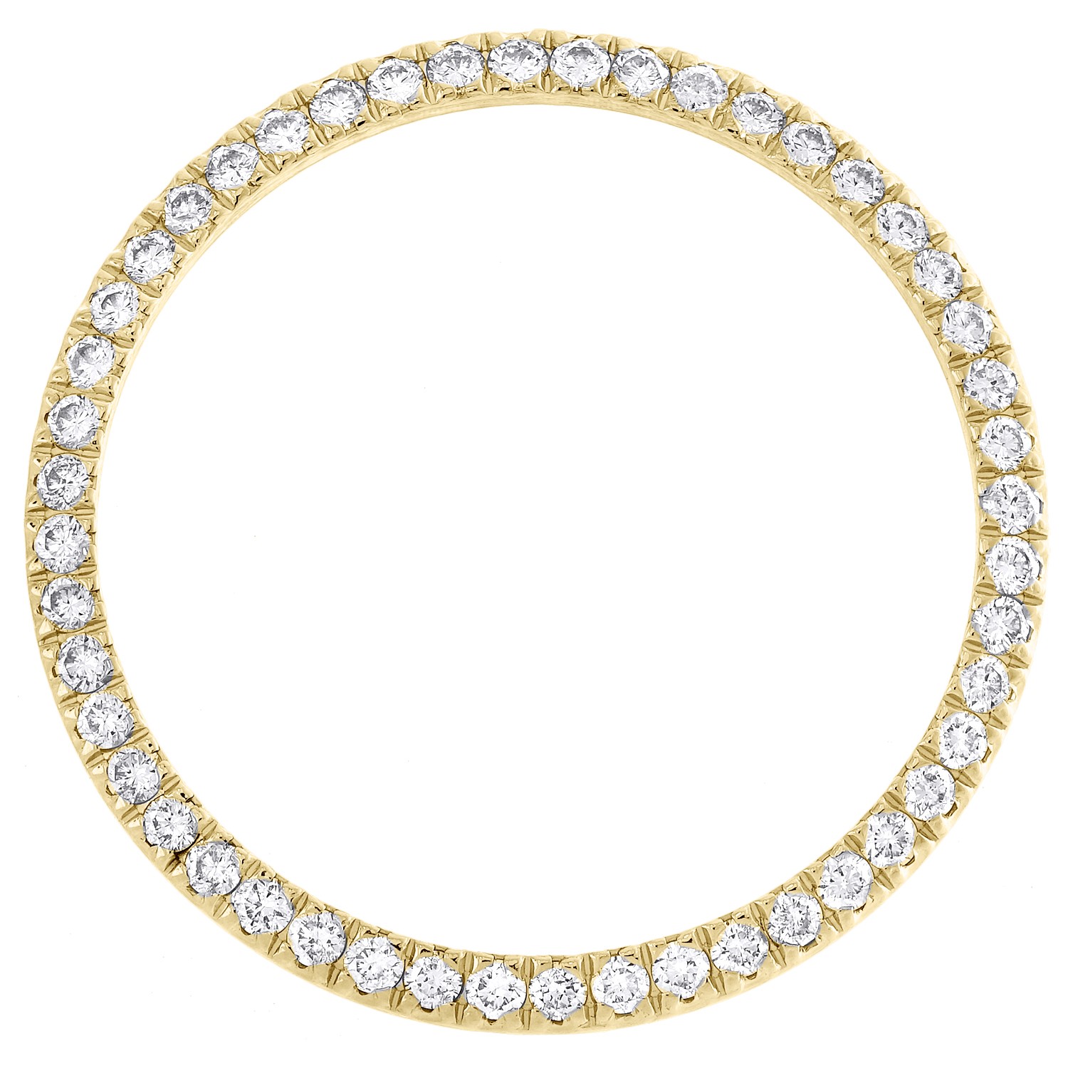 10K Yellow Gold Custom U-Cut Diamond Bezel For Rolex Day-Date 36mm Watch 1.65 CT