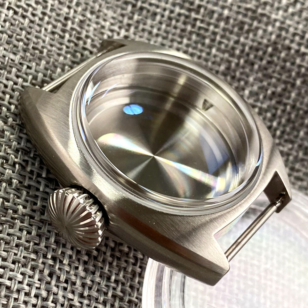 36mm Brushed Stainless Steel Sapphire Glass NH35 NH36 2824 Watch Case Dial Hand