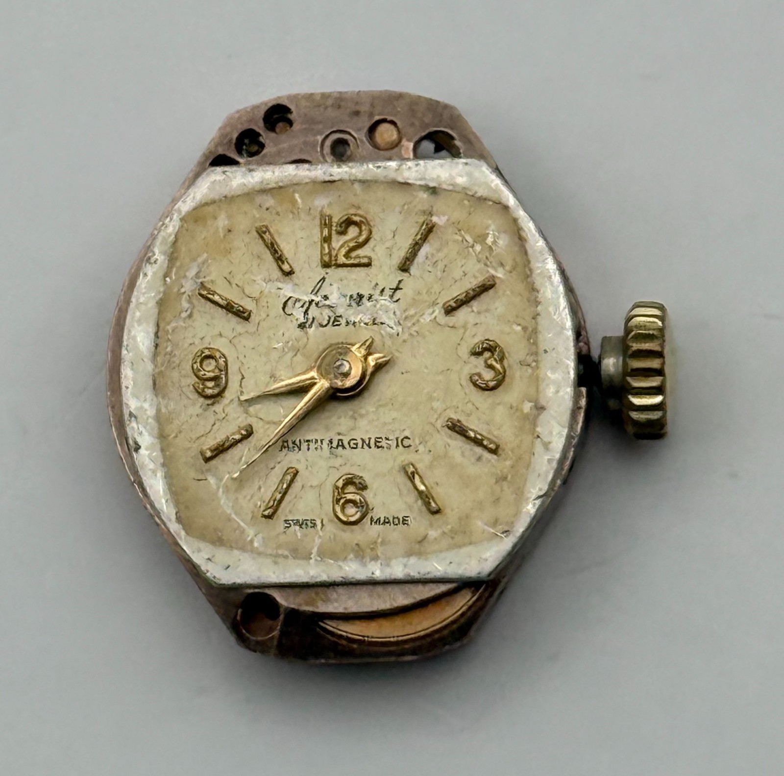 FHF 60 Watch Movement Accurist 21 Jewels Swiss Manual Wind Parts Repair 15.3mm
