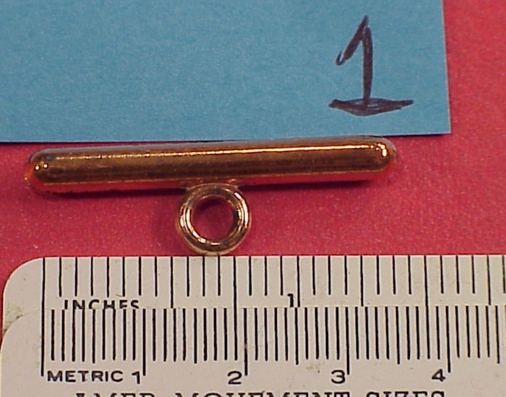 Vintage Copperplated Toggle Clasp T Bars for Pocket Watch Chains 1 Piece ONE