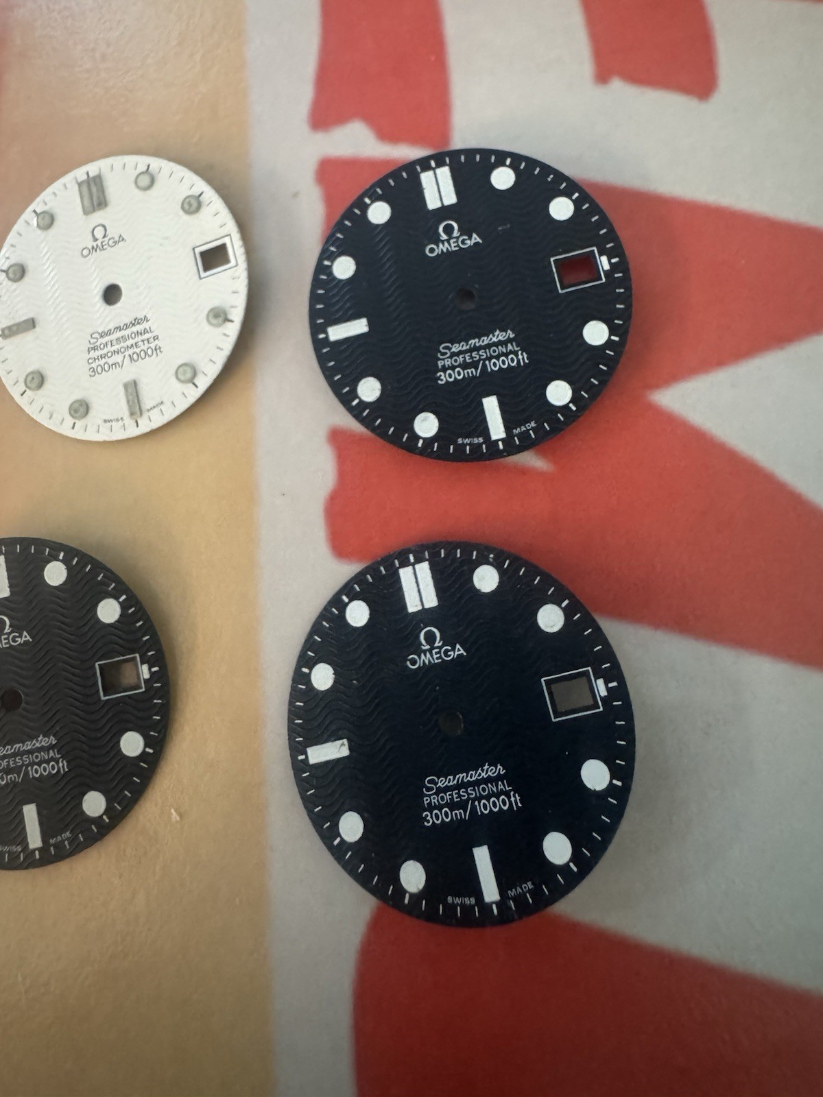 omega seamaster 300 Dials 4 Piece Lot